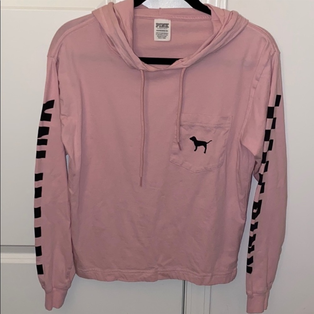 Sold ❣️ VS PINK Long Sleeve Hooded Tee